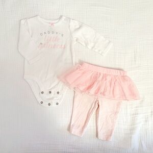 Carter's Baby 2-Piece Daddy's Princess Bodysuit & Tutu Pant Set | 3M